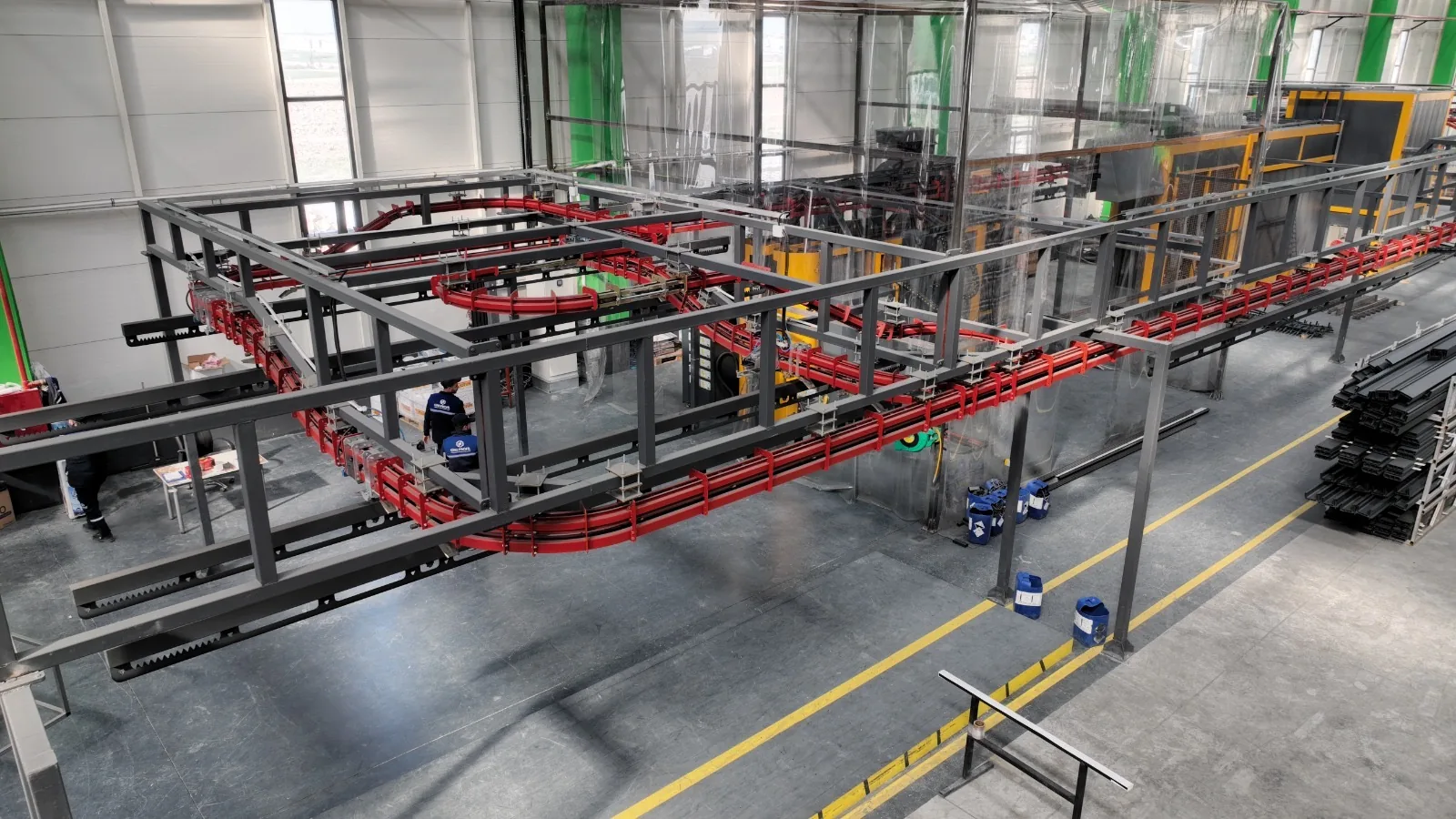 Pulverbeschichtungsanlage für Aluminiumprofile